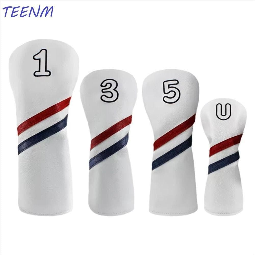 Capa Para Cabeça De Golfe TEENM , Protetor De Clube De Linha Dupla Com Etiqueta Digital , De Estilo Esportivo De Couro P