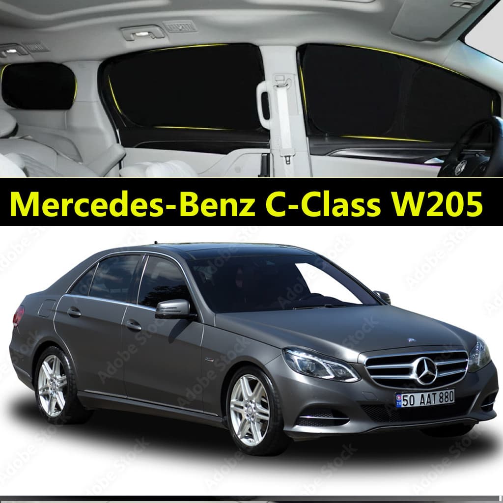 Pára-Sol Do Carro Para Mercedes-Benz C-Class W205 Cortina De Totalmente Blackout Proteção Solar Privacidade Acampamento 