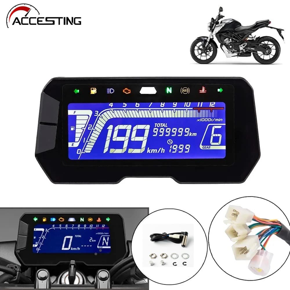 Novo Velocímetro Digital Ajustável RPM LED Motocicleta Para Honda CRF300L CRF300 RALLY CRF250/L GROM