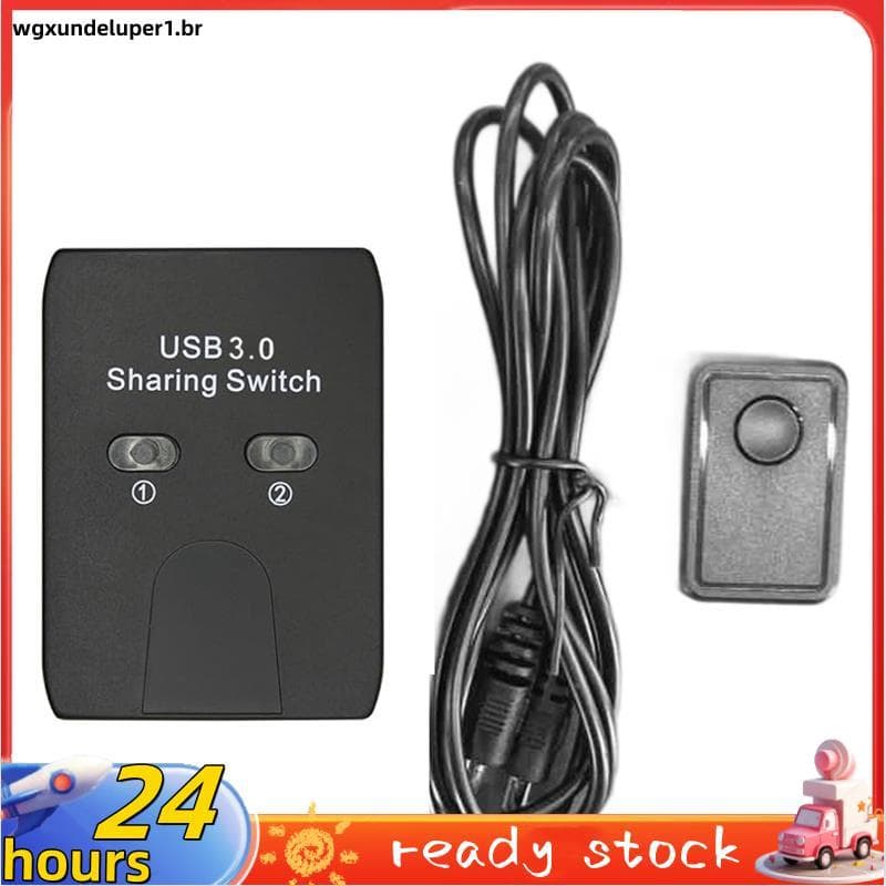 Dispositivo De Compartilhamento De Impressora USB3.0 2 Em 1 Divisor De Comutação KVM Manual De 2 Portas Com Controle Rem