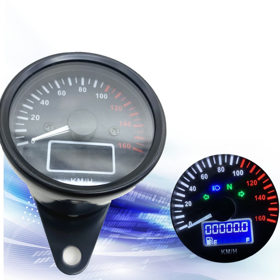 Motocicleta Retro modificado instrumento LED príncipe quilometragem instrumento LCD motocicleta multifuncional instrumen