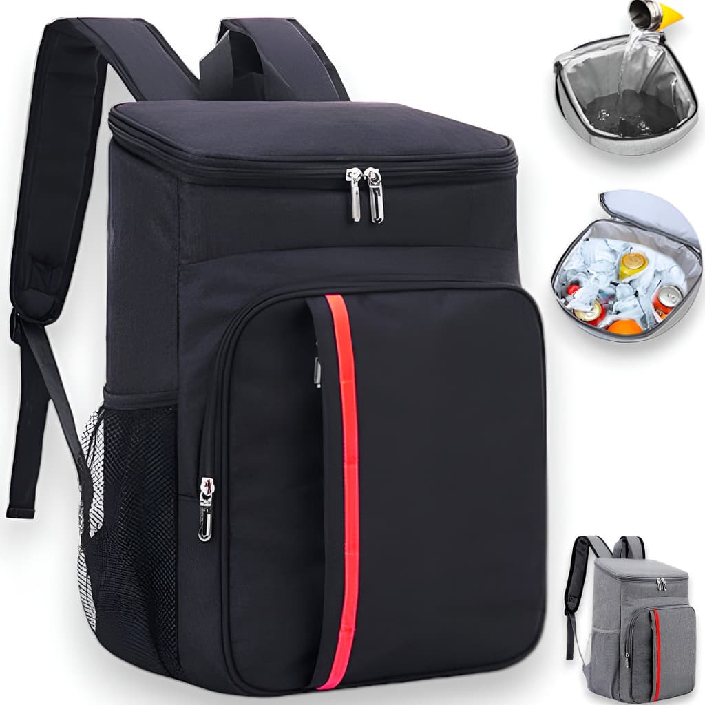 Mochila Térmica Cooler Capacidade 23L Impermeável Portátil Piquenique Quente Frio ref Bosco.Loja