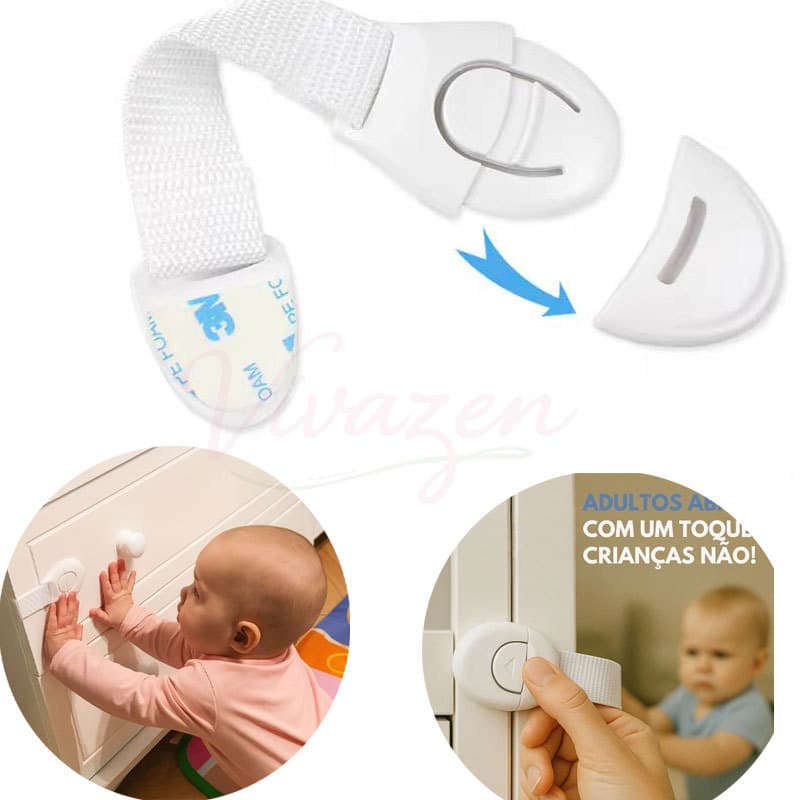 Trava De Gaveta Armário Porta Segurança Geladeira, Protetor Segurança Criança - Proteção Para Bebê