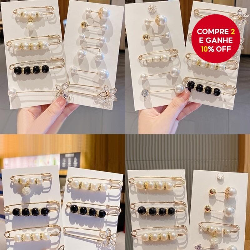 Quente 12/16 Pçs Conjunto De Broche De Pérola Moda Feminina Clipe De Cintura Estilo Coreano Calças Acessório Pino Aspili