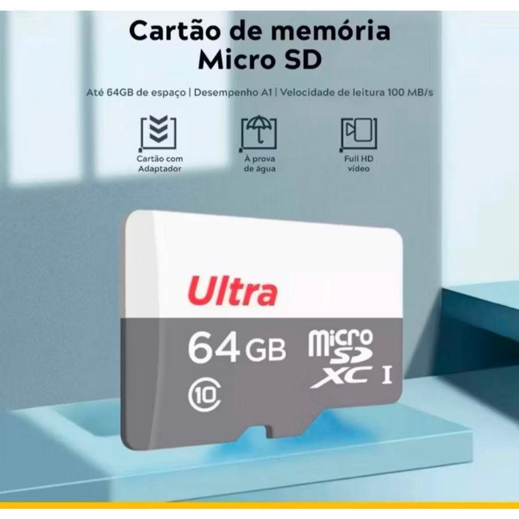 Cartão de Memória Micro SD 8GB 16GB 32GB 64GB 128GB Classe 10 Alta Velocidade Para Celular e Câmera