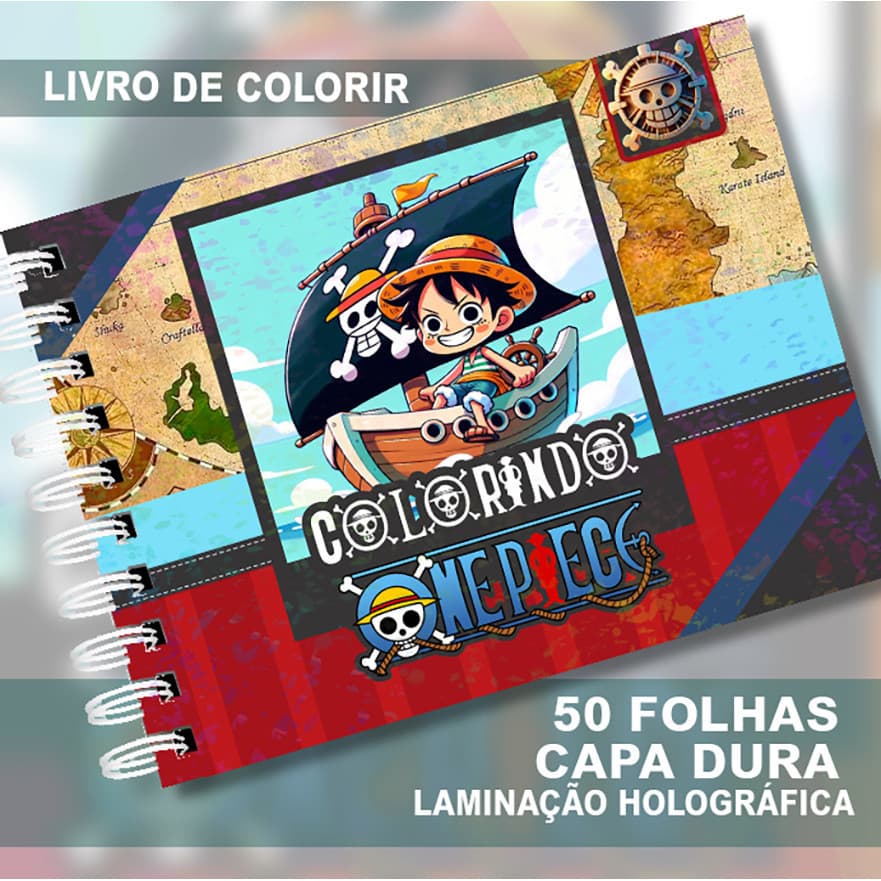 Livro de Colorir Colorindo com ONE PIECE - 50 DESENHOS