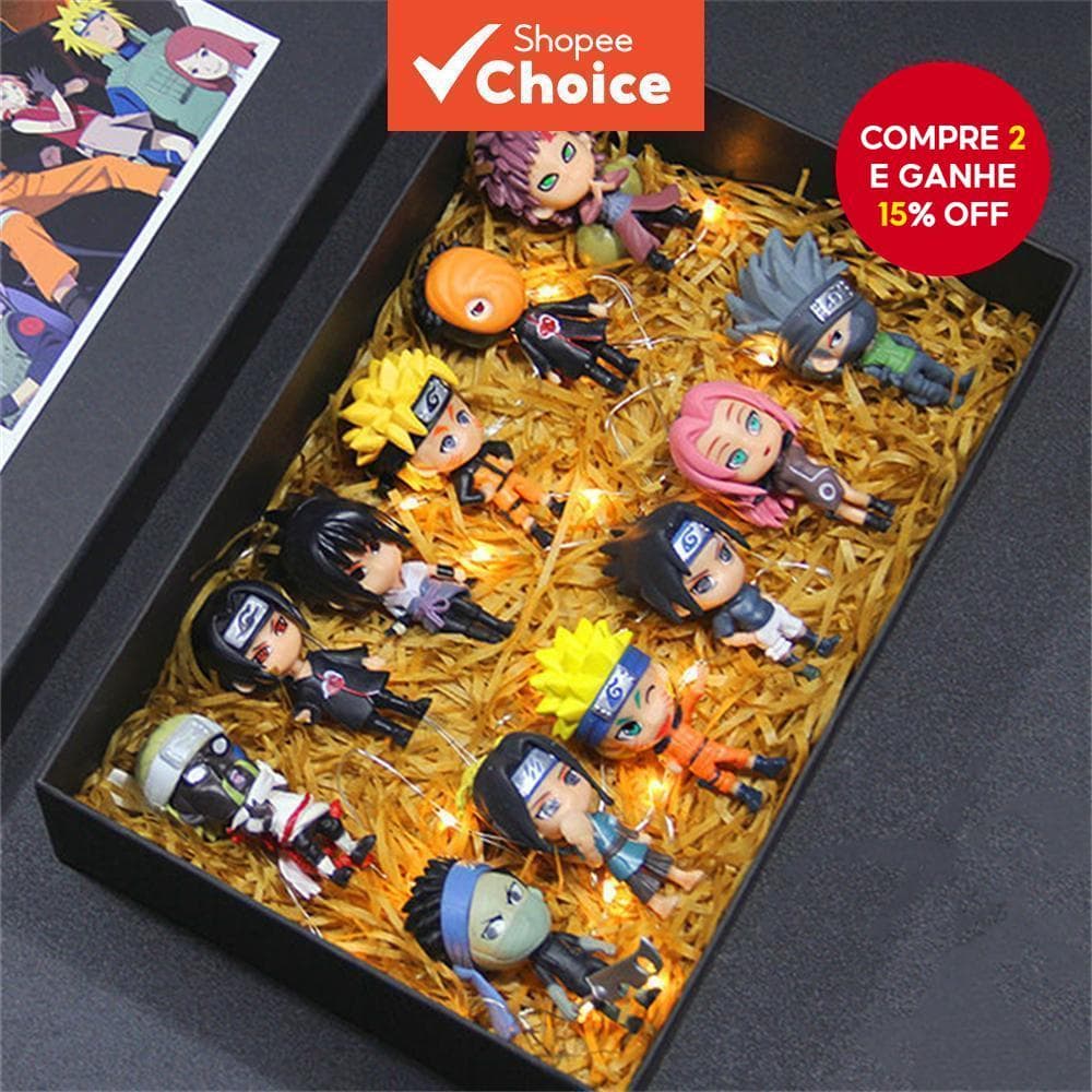 6 Pcs NARUTO Figuras 7-9cm Sasuke, Killer Bee, Tobi, Gaara, Kakashi, Base Exclusiva, Coleção Atacadista