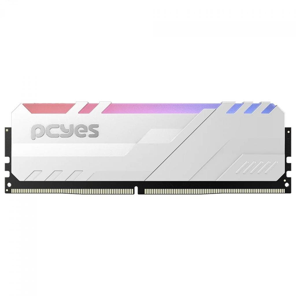 Memória DDR4 PCYes, RGB, 8GB, 3200MHz, Branco, PM083200D4WR