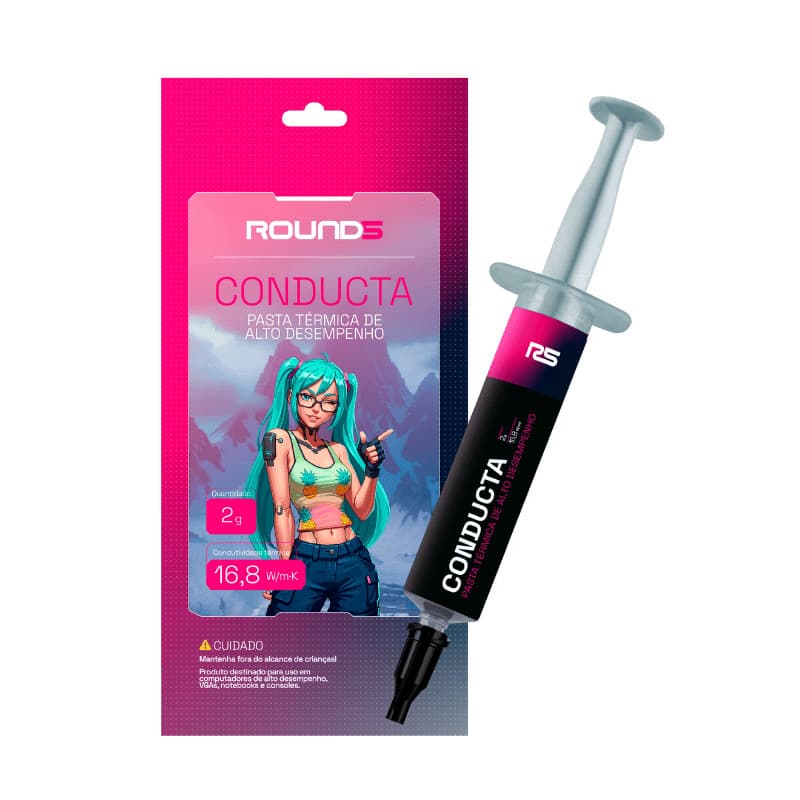 Pasta Térmica Seringa 2g Para Pc E Laptop Cinza Round5 Cinza