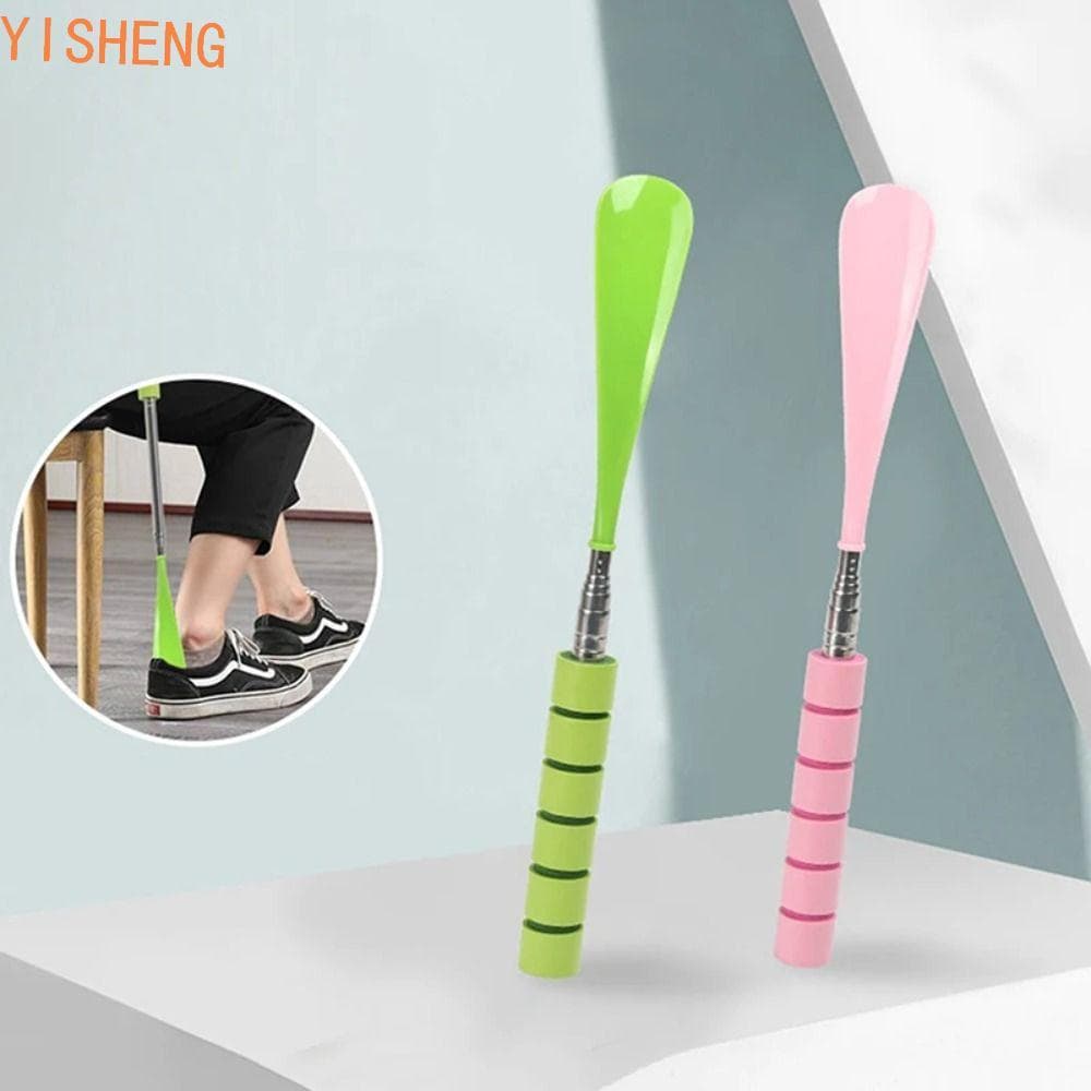 Buzina De Sapato YISHENG , Levantador De Aço Inoxidável De 29 Cm-70 , Colher De Sapatos Ajustável De Plástico Com Alça L