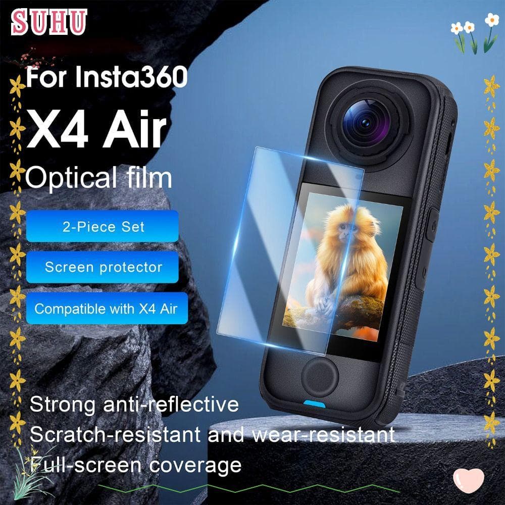 SUHU 2 Unidades De Películas Protetoras , Filme Temperado HD 9H , Protetor De Tela De Vidro Para Insta360 X4 Air