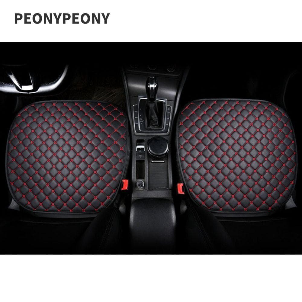 Almofada De Assento PEONY , Capas De Couro Duráveis Para De Carro , Capa Universal Preta Resistente Ao Desgaste Assentos