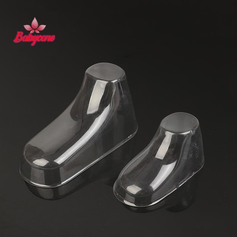BYCE > 10 Pçs Claro PVC Criança Botas Vitrine Suporte Quadro Pés Molde De Sapato De Plástico Maca Bebê Sos Expositor Nov