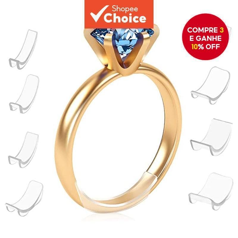 Almofadas Redutoras Transparentes Do Ajustador Tamanho Anel De 8 Pces Para Anéis Soltos