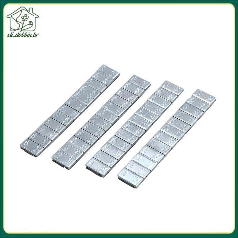 [eli_dobbin.br] 4x Tiras Adesivas De Pesos De Equilíbrio De Roda De Pneu De Caminhão De Carro 2.1 Onças/60g Prata