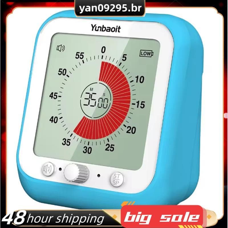 VT09 Função De Contagem Regressiva Com Temporizador Visual Digital De 60 Minutos Tela Colorida De 3.5 Polegadas Para Cri