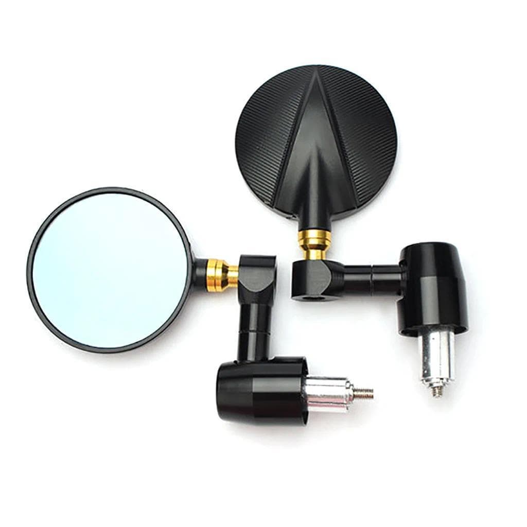 1 Par Motocicleta CNC Espelho Retrovisor Lateral Lidar Com Barra Espelhos Finais Para KAWASAKI Z125 Z250/Z250SL Z300 Z65