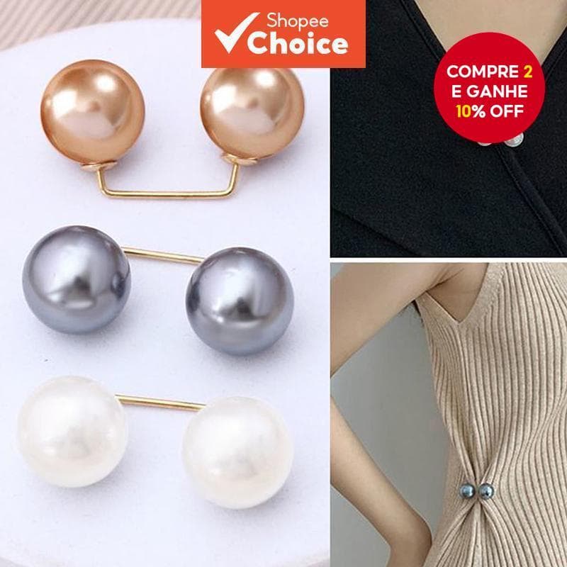 Clipes Redutores De Cintura 3 Peças Com Decoração De Pérolas Fivelas De Fixação Antiderrapantes