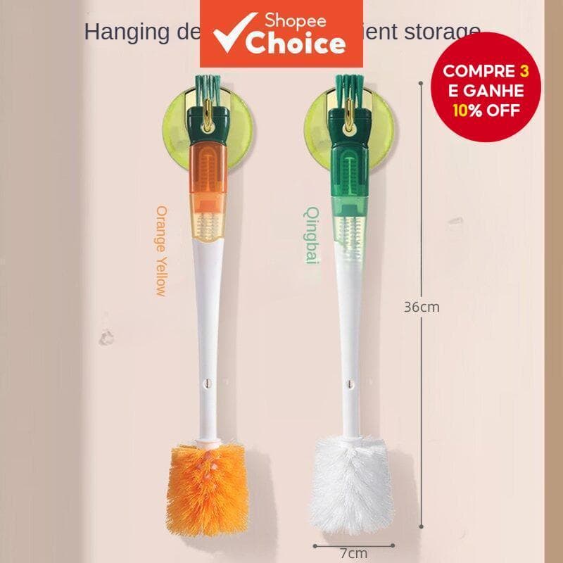 Escova De Copo Funcional Quatro Em Um , Alça Longa , Limpeza De Garrafas E Cenoura Para Fácil Lavagem