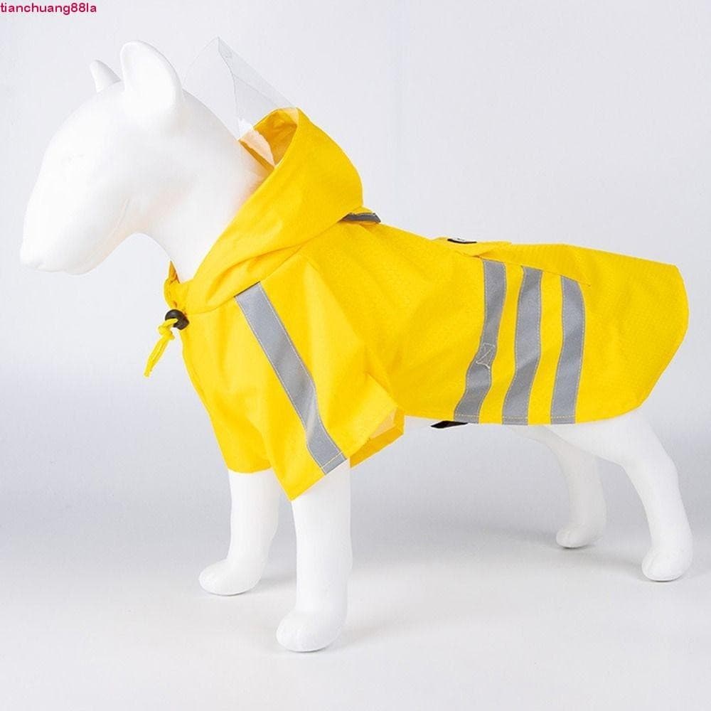 Capa De Chuva Com Capuz Para Animais De Estimação TIANCHUANG , Jaqueta Ajustável À Prova D'água E De Vento , Poncho Cães