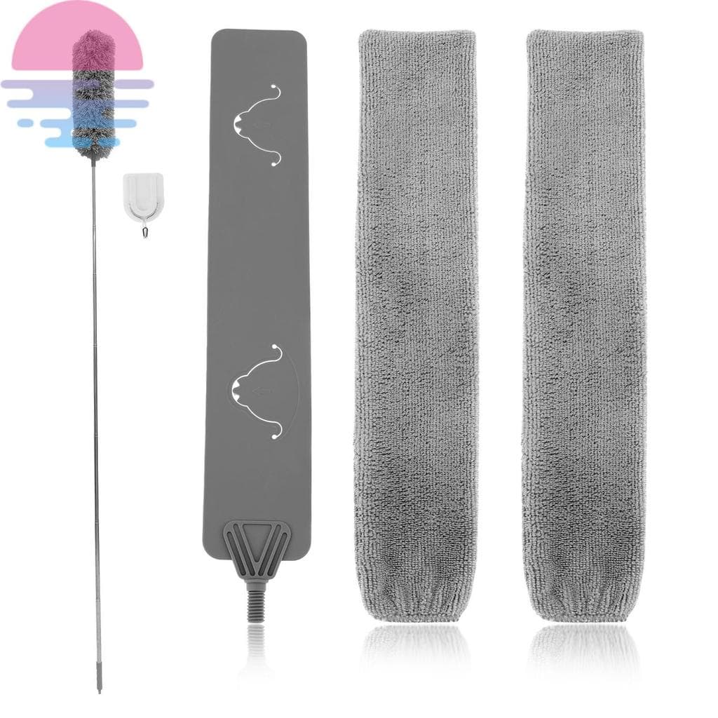 Conjunto De Espanadores Reutilizáveis , 5 Peças , Para Limpeza Com Poste De Extensão De 41-210cm De Tetos , Ventiladores