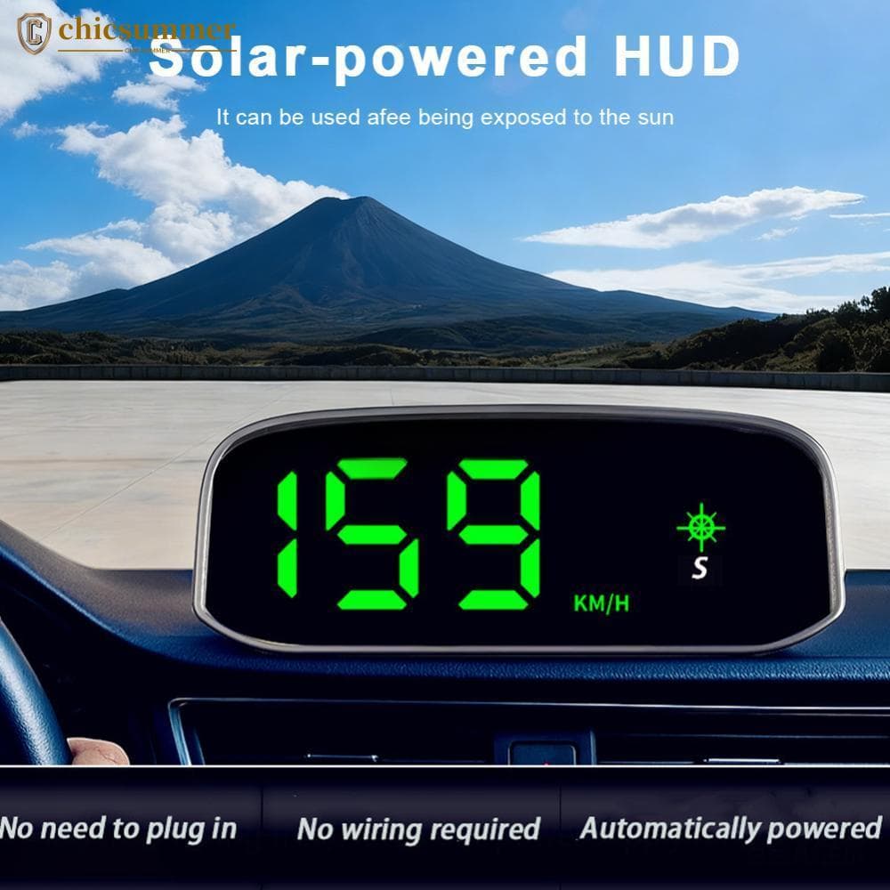 CHICSUMMER Carro Solar HUD GPS Display Velocímetro Digital Sem Fio Cabeça KMH MPH Interruptor Para Motocicleta Caminhão 
