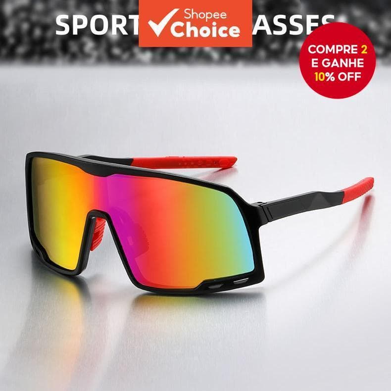 Óculos De Sol De Ciclismo Da Moda Para Homens E Mulheres | Proteção UV400 , Esportivos Ao Ar Livre De Armação Grande Dir