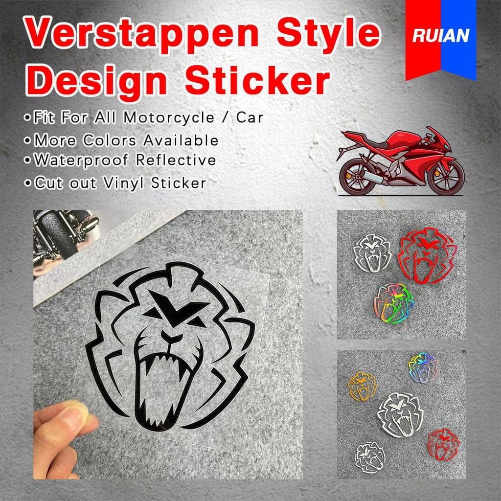 O Adesivo Exclusivo Do Emblema Leão Da Max Verstappen É À Prova D'água E Resistente Ao Sol , Adequado Para Uso Em Capace