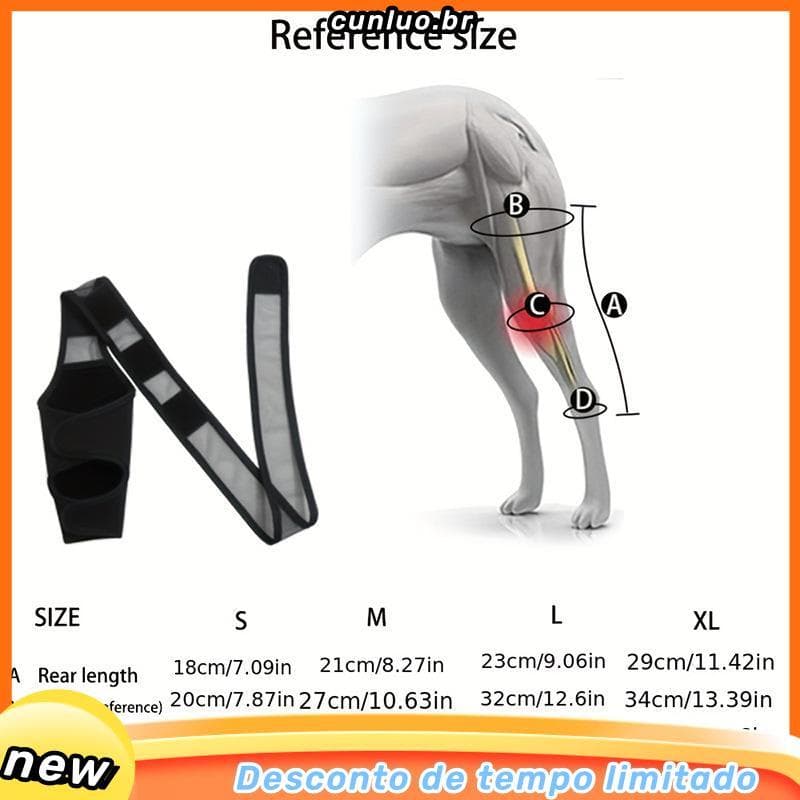 Suporte para fratura de perna de cachorro, capa protetora para perna de cachorro, equipamento de proteção para lesões pó