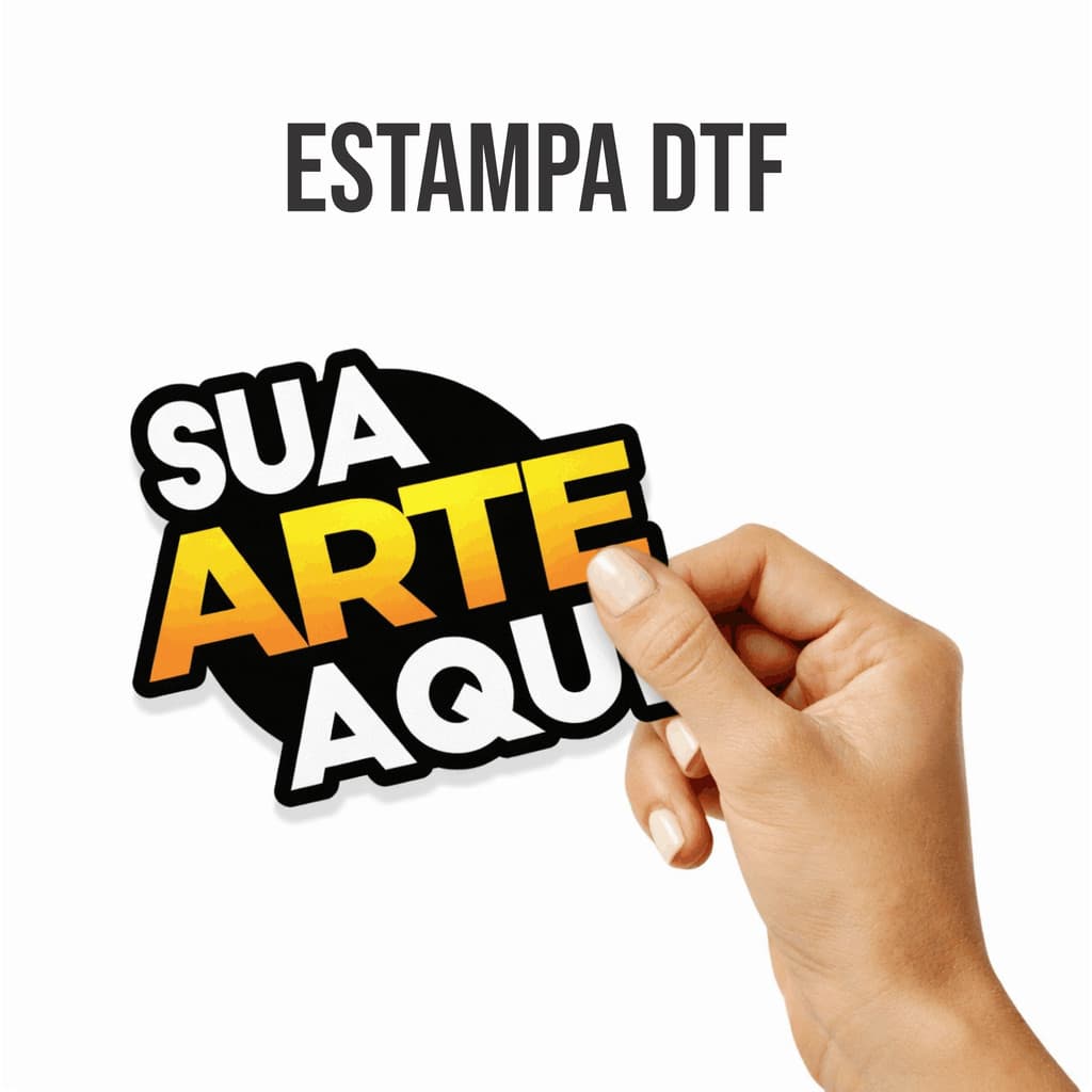 Aplique DTF para Tecidos com Logo — Fácil com Ferro, Entrega Rápida