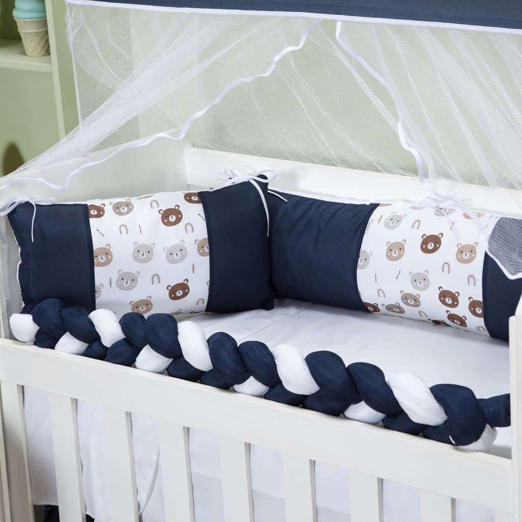 Kit Para Mini Berço Sublime 6 Peças Moderno Menina E Menino