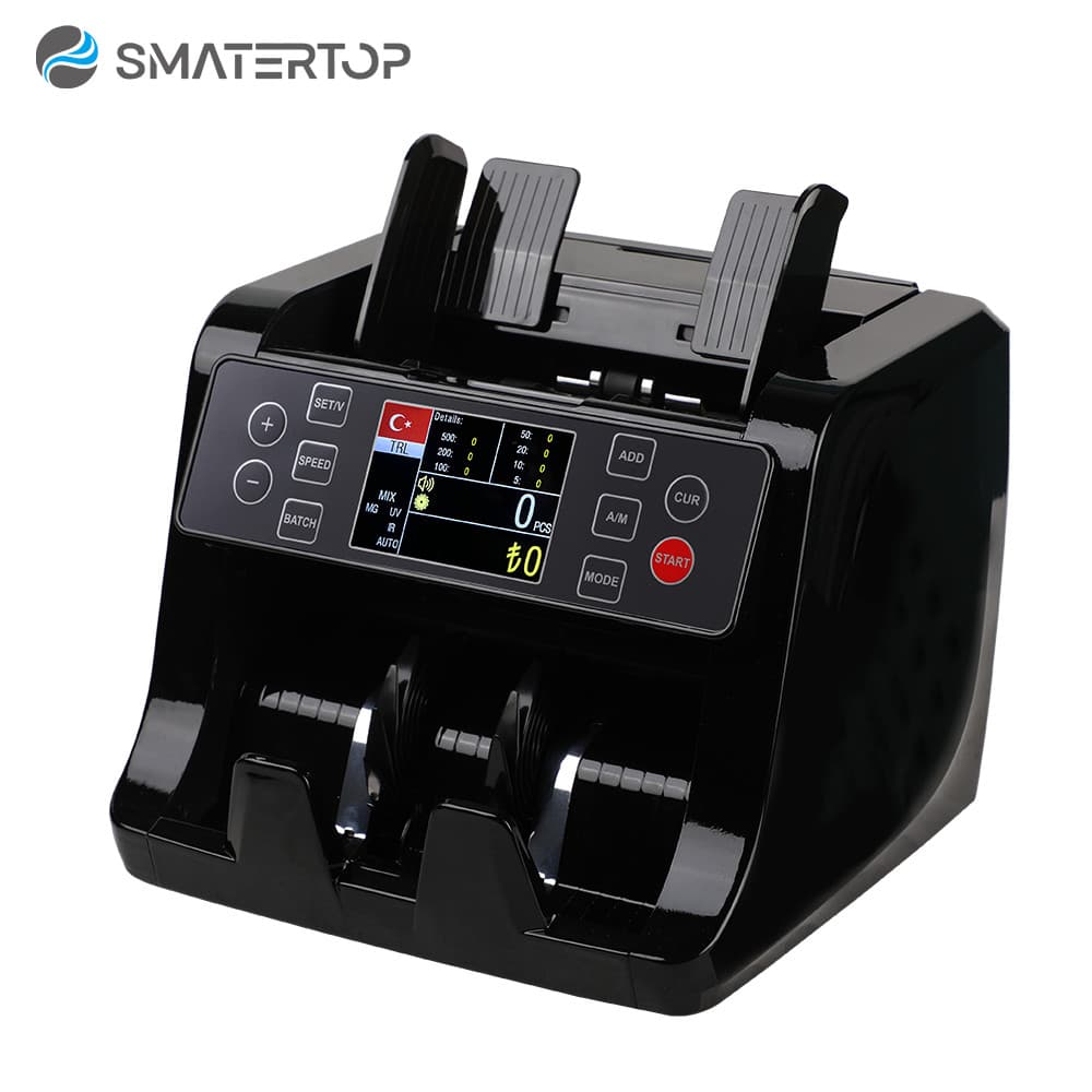 A15 Turco Lira E EURO Contador Detecção Máquina De Contagem De Dinheiro De Contas