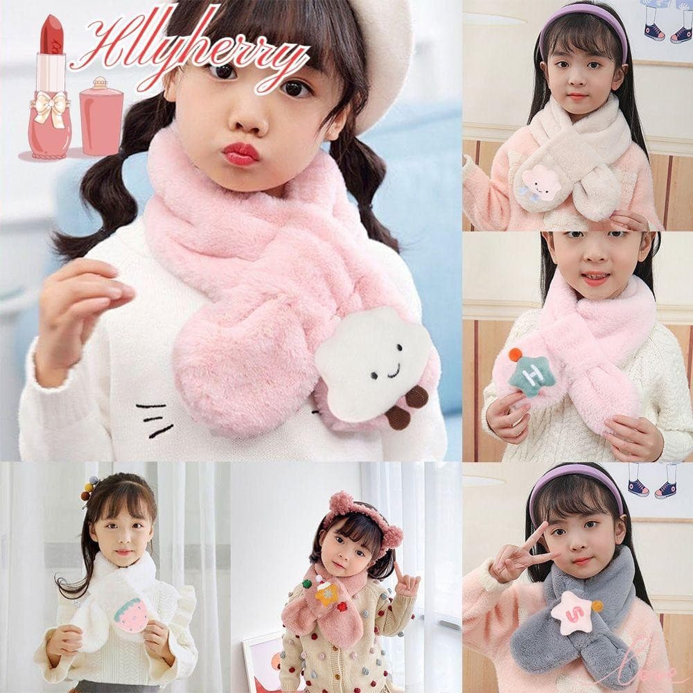 HLLYHERRY Lenços Infantis Com Gola Espessante , Cachecol Fofo Para Manter Aquecido