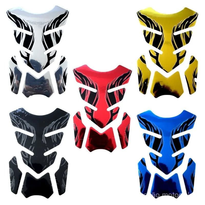 Adesivo para Tanque de Motocicleta em Forma de Espinha de Peixe 3D 8SOT