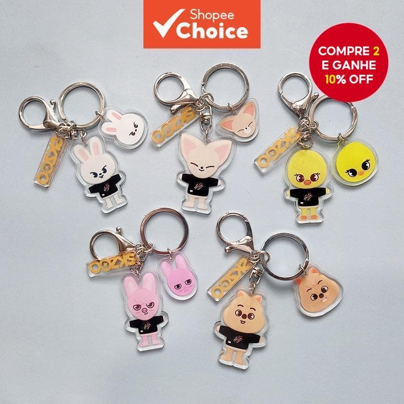 Stray Kids Cartoon Skzoo Acrílico Chaveiro De Dupla Face Acessórios Para Pingente Periférico De Jóias