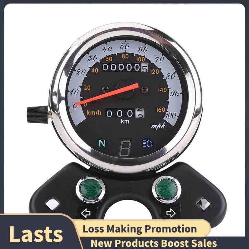 Para GN125 TU250 Universal Motocicleta Velocímetro Medidor Odômetro Retro Instrumento De Modificação