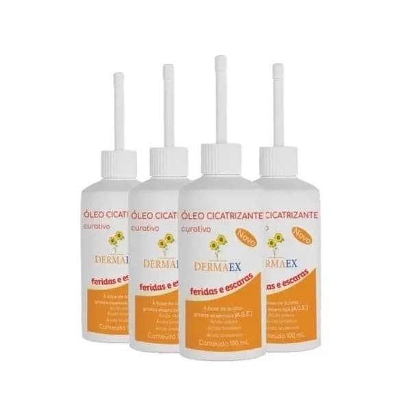 Dermaex Óleo De Girassol Cicatrizante 4 X 100ml