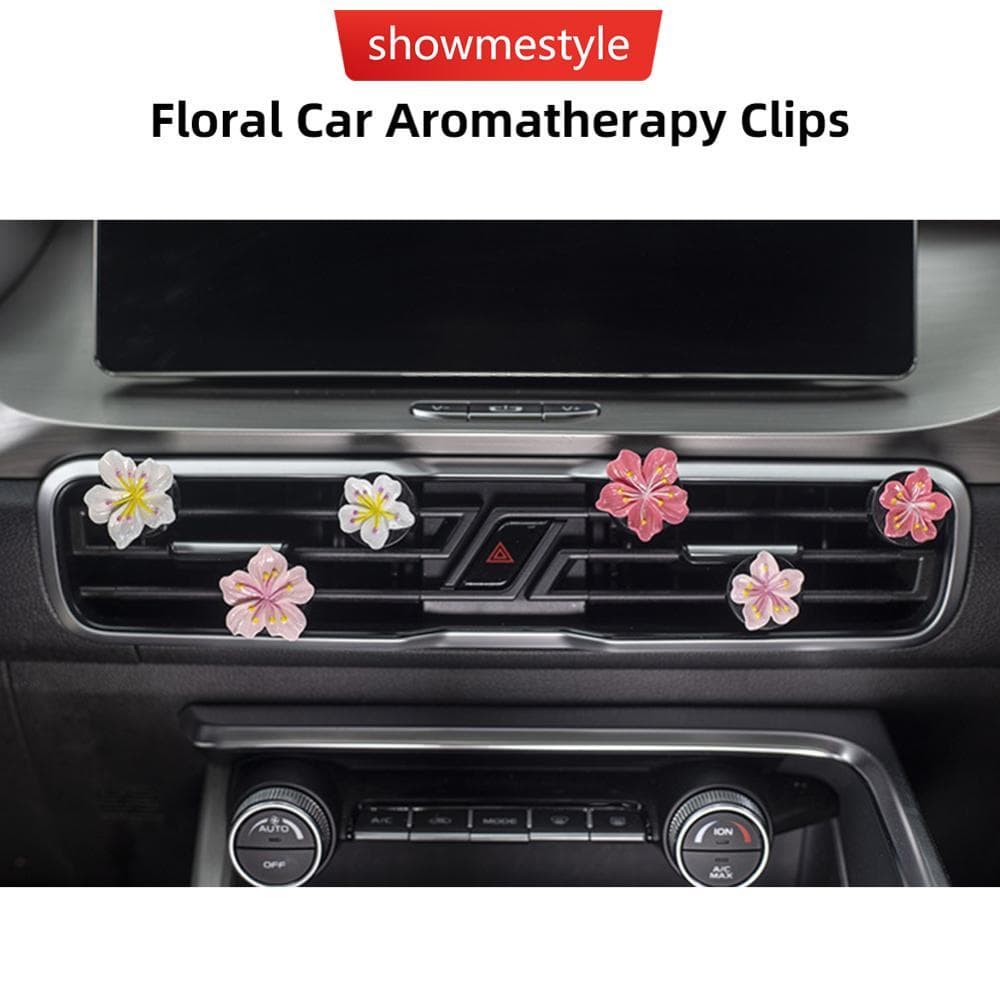 SMS Interior Do Carro Pêssego Flor Margarida Perfume Clipe Aromaterapia Ar Condicionado Fresco Decoração G5S8