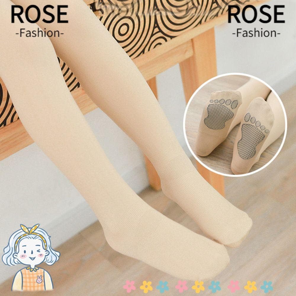 Leggings ROSEGOODS , Meia-Calça Elástica Antiderrapante Para Dança Infantil , Meias De Macias E Respiráveis Crianças