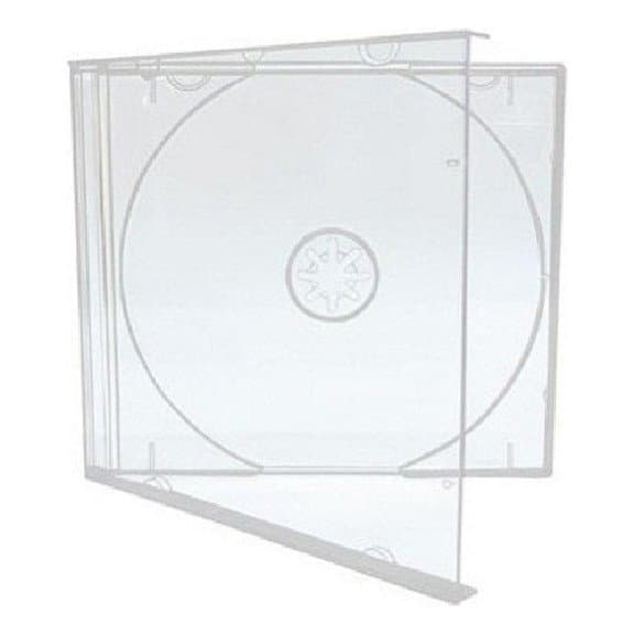 Caixa de acrílico transparente para CDs com 10 compartimentos
