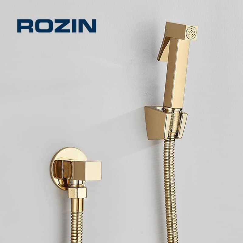 Kit De Ducha Higiênica 100% Aço Inoxidável Para Banheiro,Montado Na Parede Chuveirinho Completo