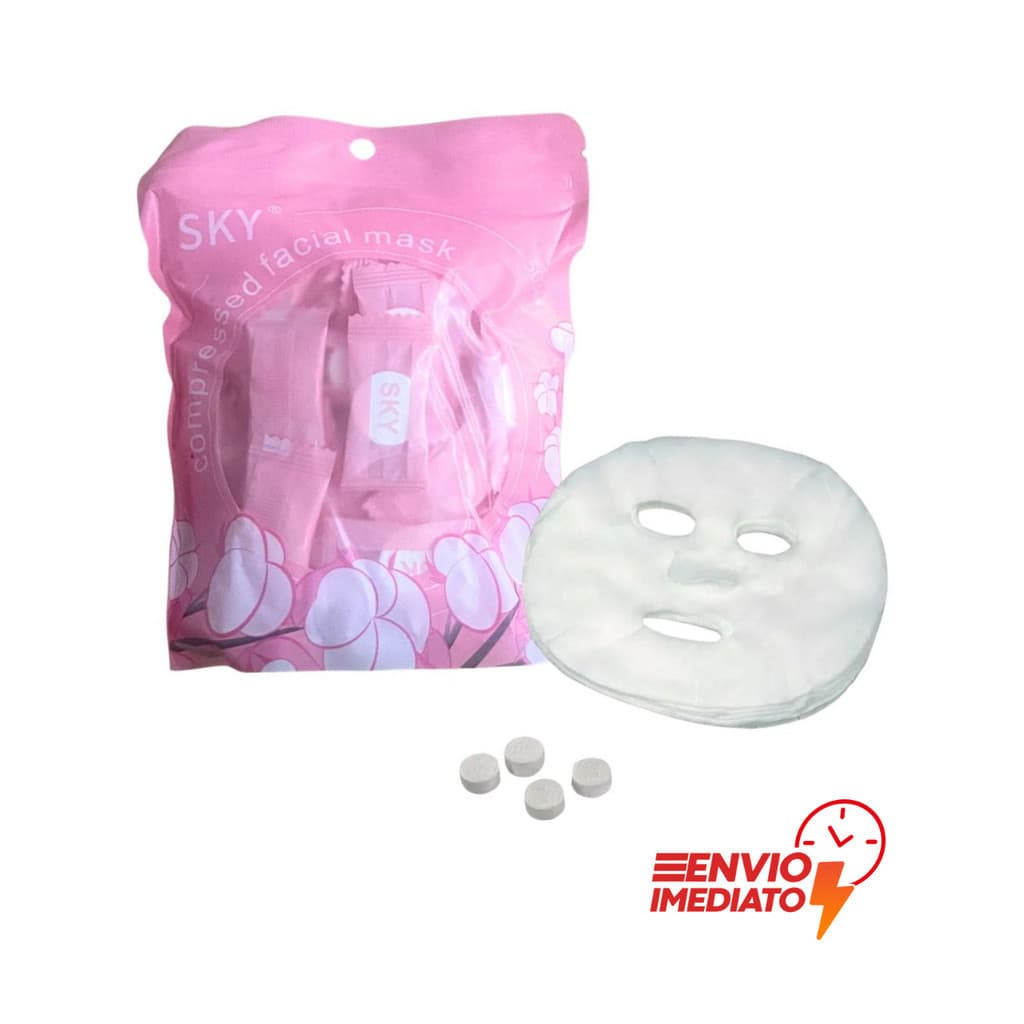 50 Unidades Máscara Facial Comprimida Compacta – Uso Skincare