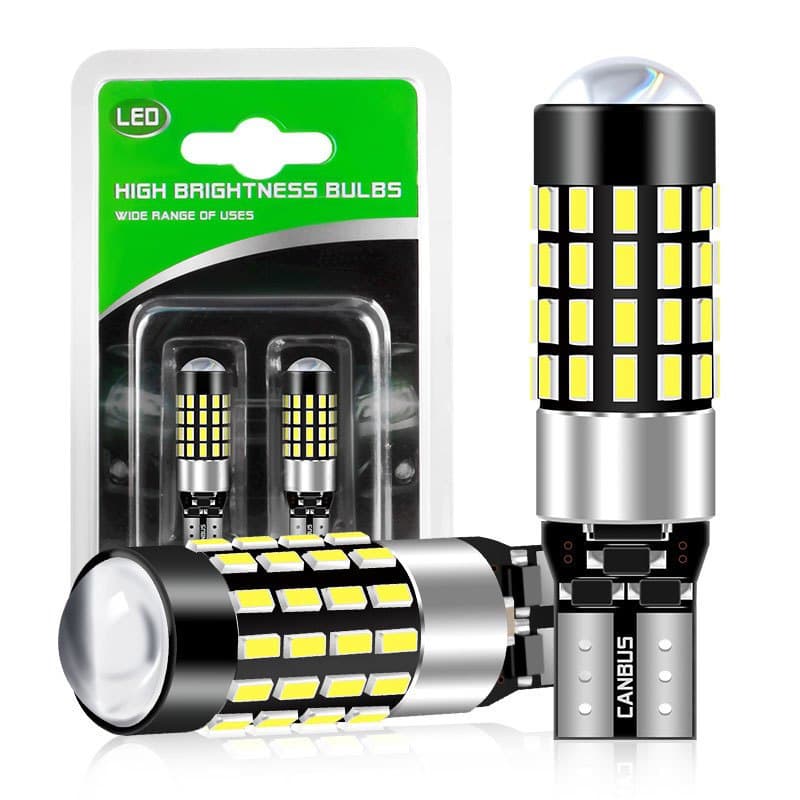 2 Peças T10 54 SMD W5W LED Canbus Lâmpada 194 168 3014 Branco 12V 1000LM Luz De Estacionamento Para Leitura Dentro Do Ca