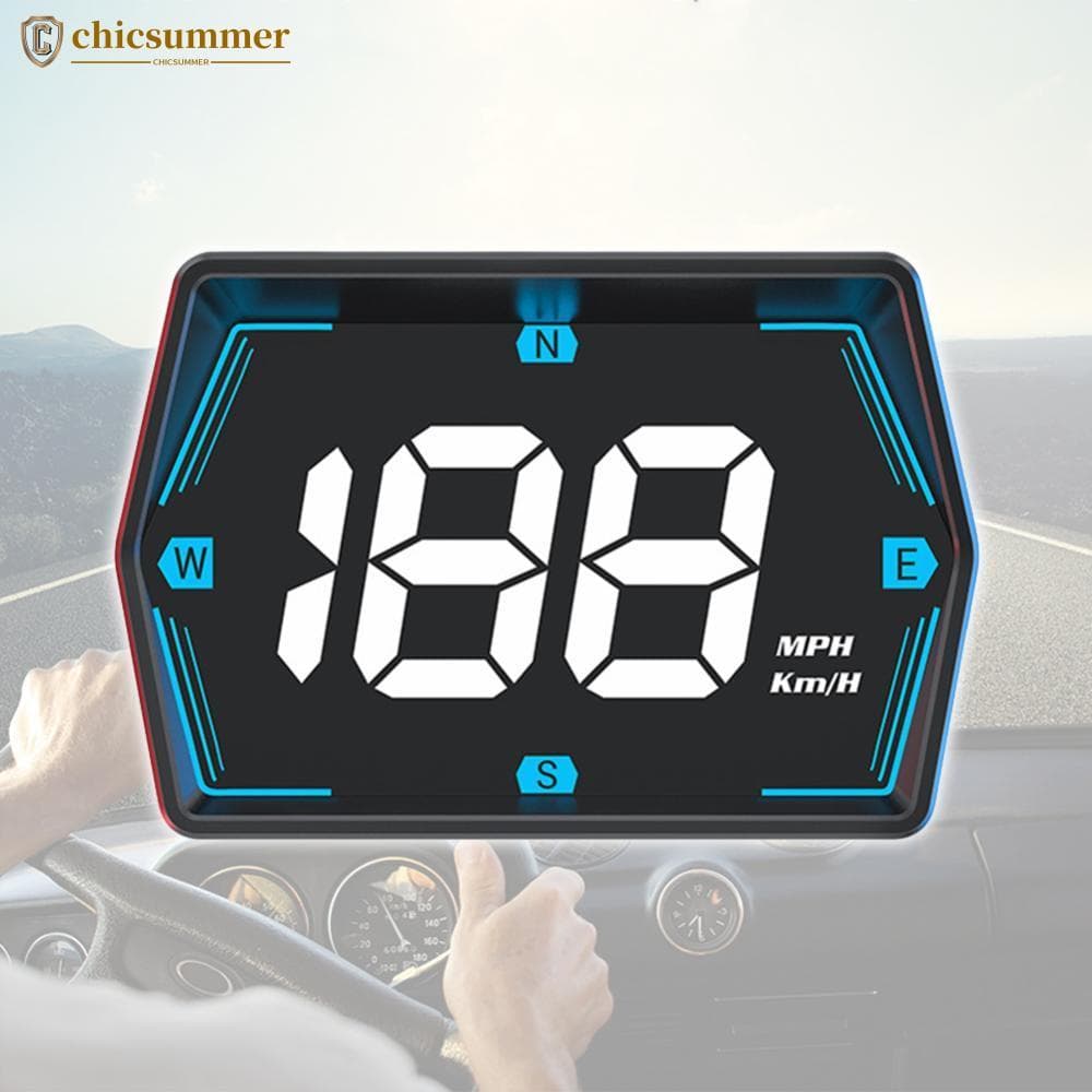 CHICSUMMER Carro HUD Cabeça Display Velocímetro Digital GPS Medidor De Velocidade KMH MPH Dispaly USB Para Caminhão Moto