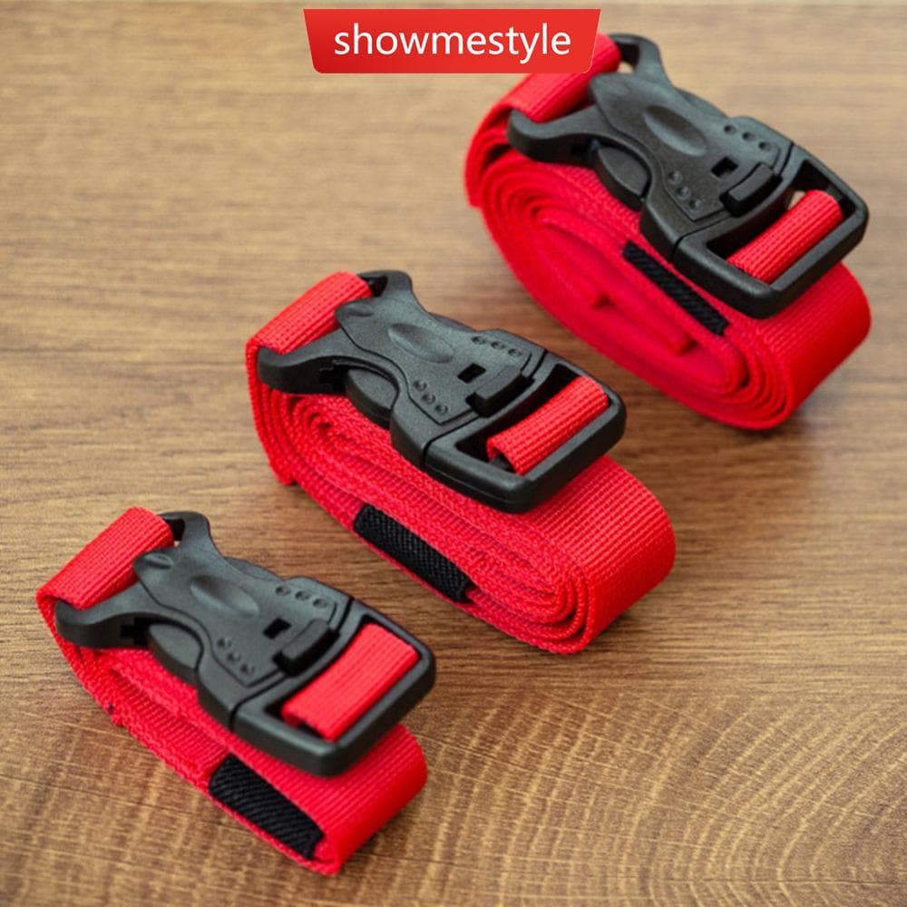 SMS 2 Peças 0.6/1/1.5M Tiras De Ligação De Nylon Ajustáveis Para Caminhadas Ao Ar Livre Mochila Bagagem Tipo Fivela Fixa