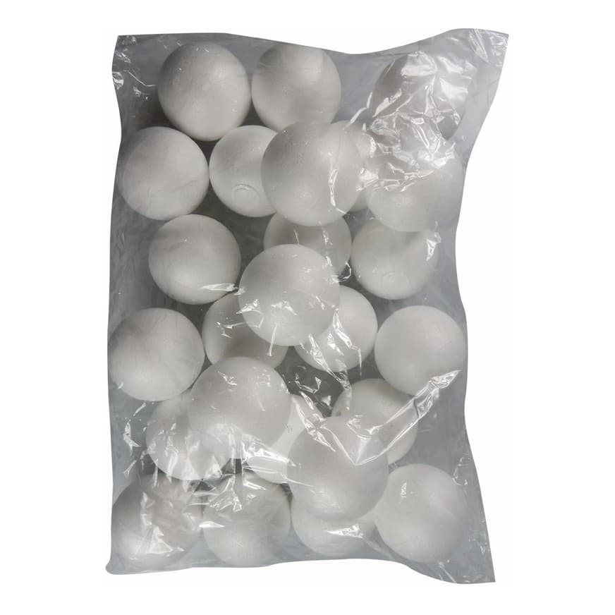 Bola Bolinha Em Isopor 7cm 70mm Com 25 Unidades