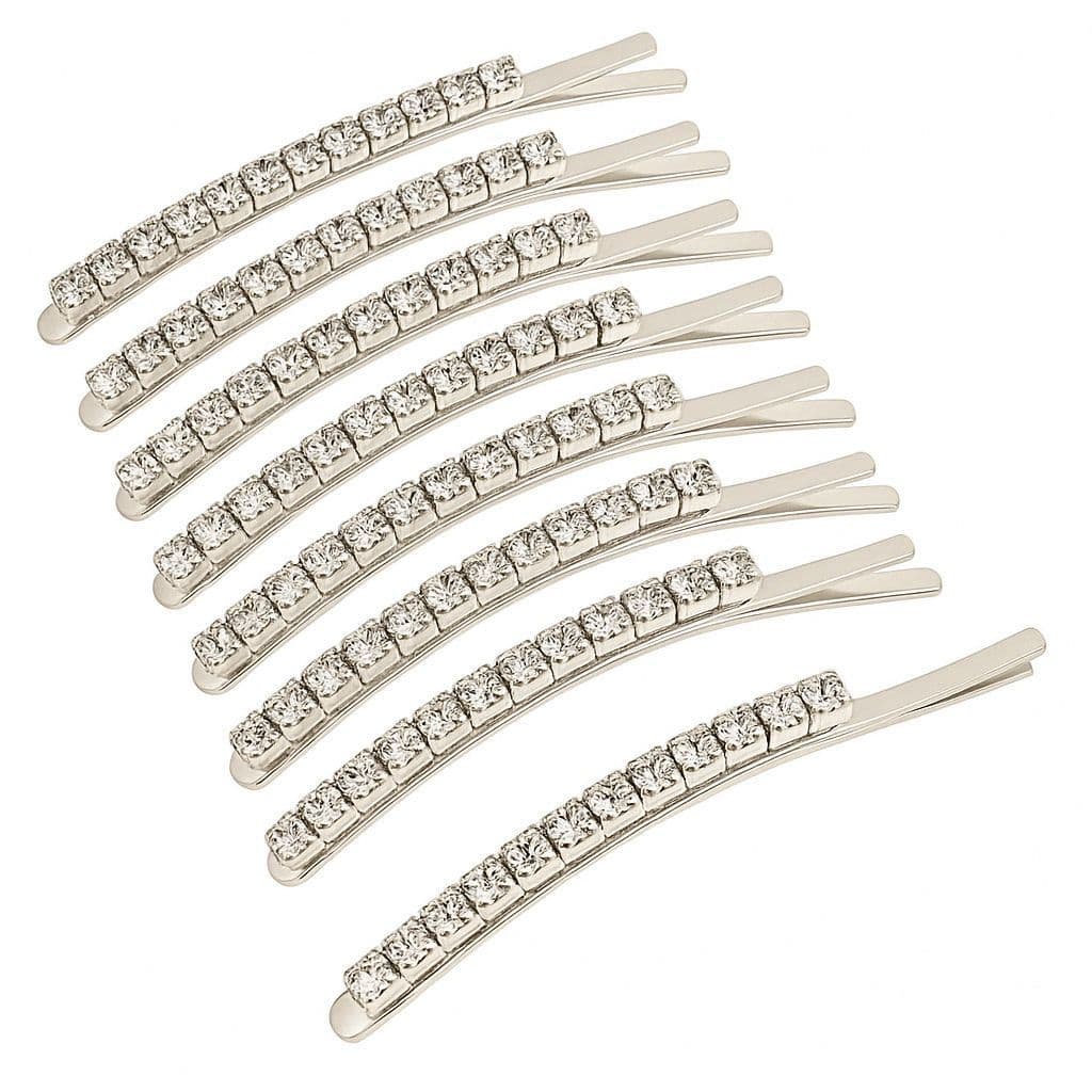 KIT 10 Grampos/Presilhas De Cabelo Simples Com Strass Delicado Feminino Para Meninas ENVIO IMEDIATO