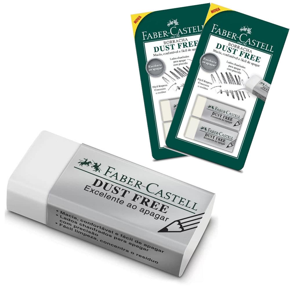 Borracha Dust Free Macia Fácil Apagar - Faber Castell - pequena