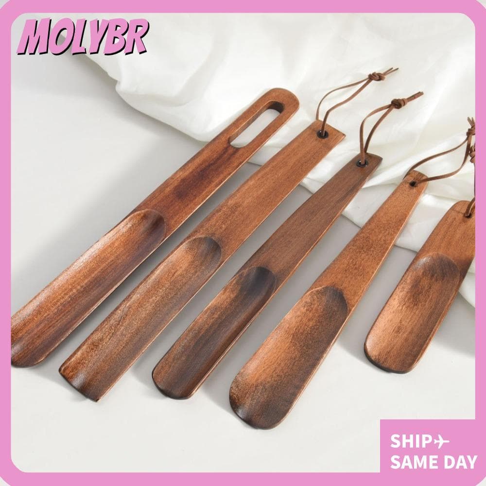 Calçadeira MOLYBR , Buzina De Sapato Leve Com Cabo Longo , Levantador Natural Pendurado Sólido Para Uso Doméstico