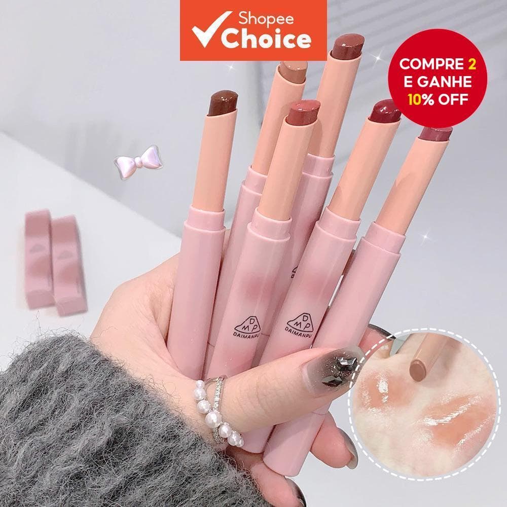 DAIMANPU Batom Gelatinoso Com Efeito Aquoso Bálsamo Labial Hidratante Suave Brilho Adequado Para Viagens